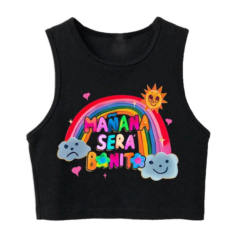 Hip Hop Tank Top Crop Top Manana Sera Bonito Bichota Karol G T Shirt Women Graphic T Shirts Trendy Clothing Grunge Tee Cropped
