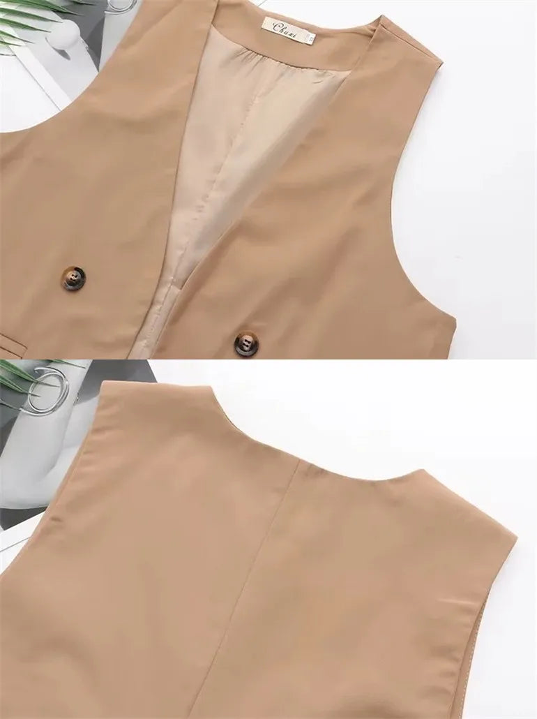 New 2023 Ladies Spring Autumn Plus Size Tops For Women Large Size Sleeveless Black V-neck Vest Coat 3XL 4XL 5XL 6XL