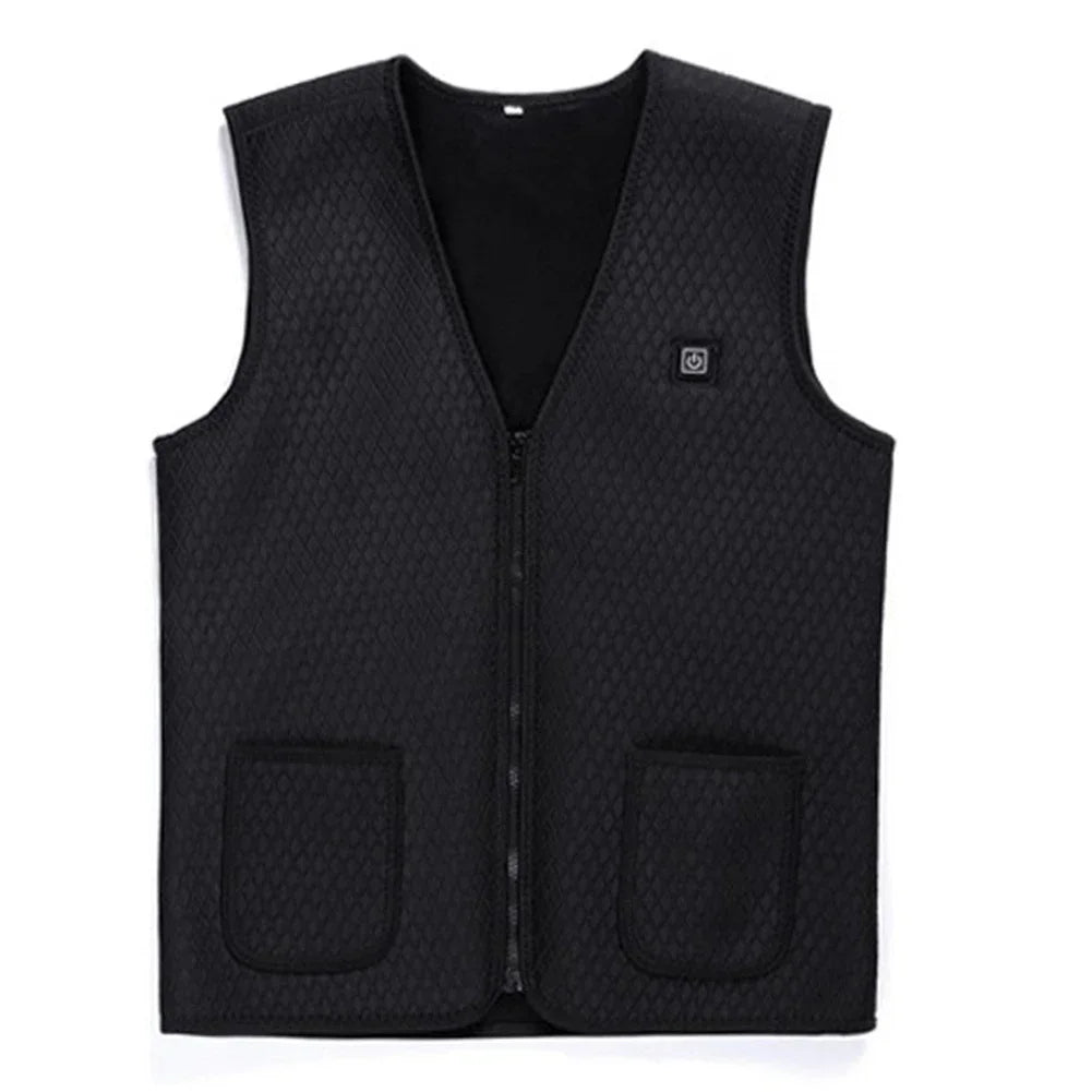 NEW Men Women Outdoor USB Infrared Heating Vest Jacket Winter Flexible Electric Thermal Clothing Waistcoat Fishing Hunting Vest