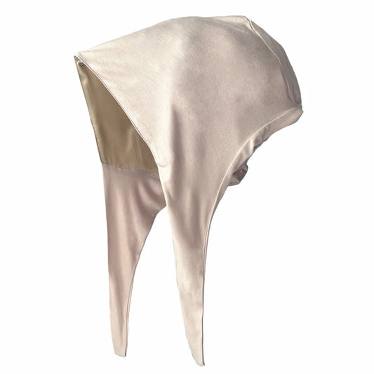 Order 2pcs get 1pc Adjustable Satin Muslim Under Scarf Satin Lined Modal Undercaps Protect Hair Double Layers Inner Hijab Cap