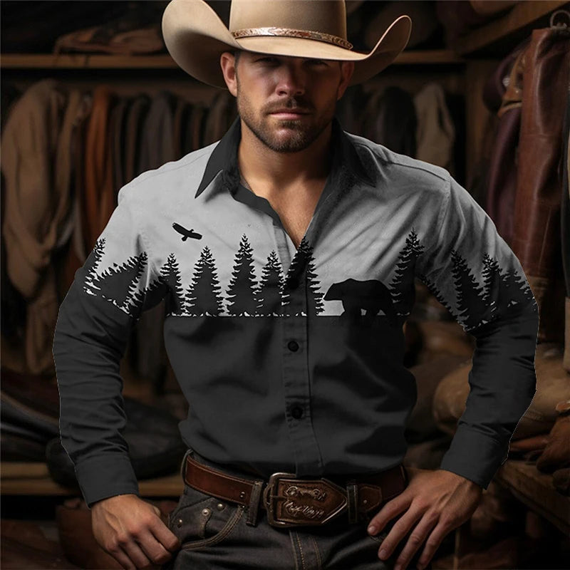 Hot Selling Versatile Basic Solid Color Long Sleeved Shirt With Small Icon Printed Single Breasted Lapel Long Sleeved Top MB12