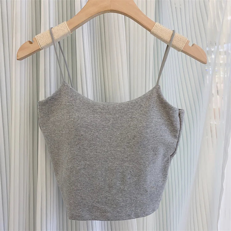 Tank Top For Women Summer Crop Tops Girls White Tube Top Female Underwear Bras Women'S T-Shirt Sleeveless Vest Camisole 2023hot