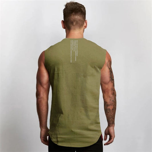 Brand Gym Clothing Muscle Man Cotton Tank Top Workout Sleeveless Compression Shirt Fitness Mens Sportswear Bodybuilding Vests