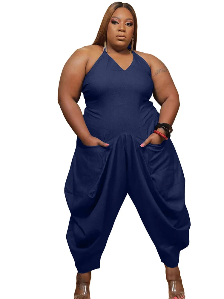 Ladies Jumpsuit Women Summer Halter Jumpsuit Streetwear Overalls One Piece Outfits Plus Size Jumpsuits Wholesale Dropshipping