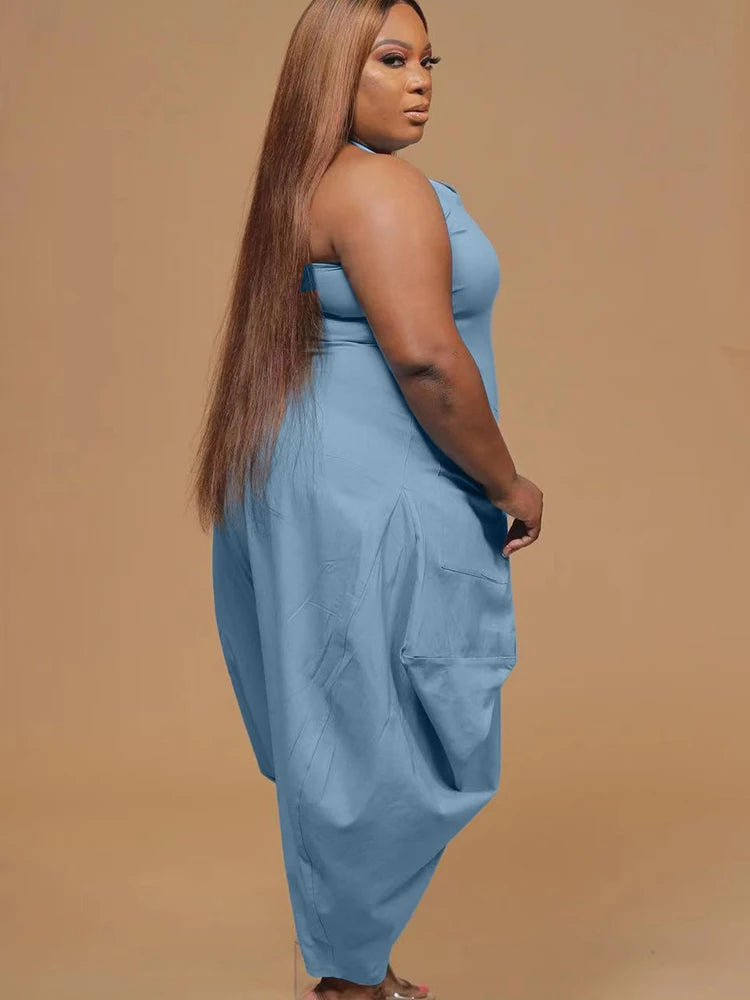 Ladies Jumpsuit Women Summer Halter Jumpsuit Streetwear Overalls One Piece Outfits Plus Size Jumpsuits Wholesale Dropshipping