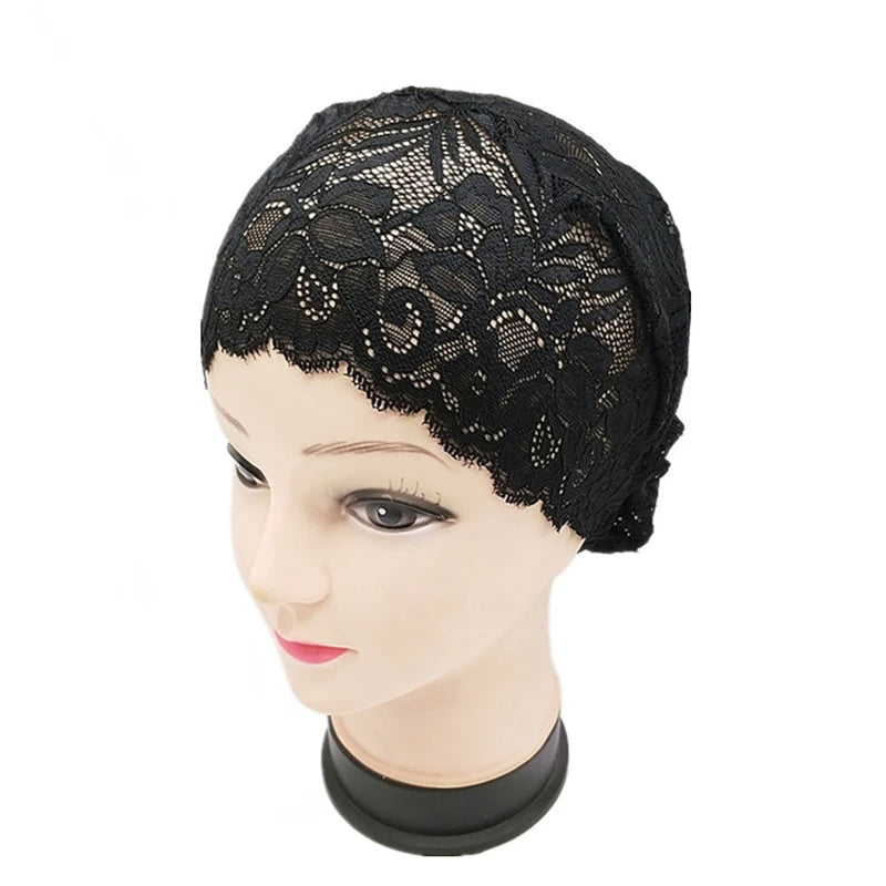 Muslim Underscarf Full Cover Lace Flower Hat Headscarf Turban Islam Wrap Hijab Cap Women Hair Loss Cancer Chemo Beanie Headwear