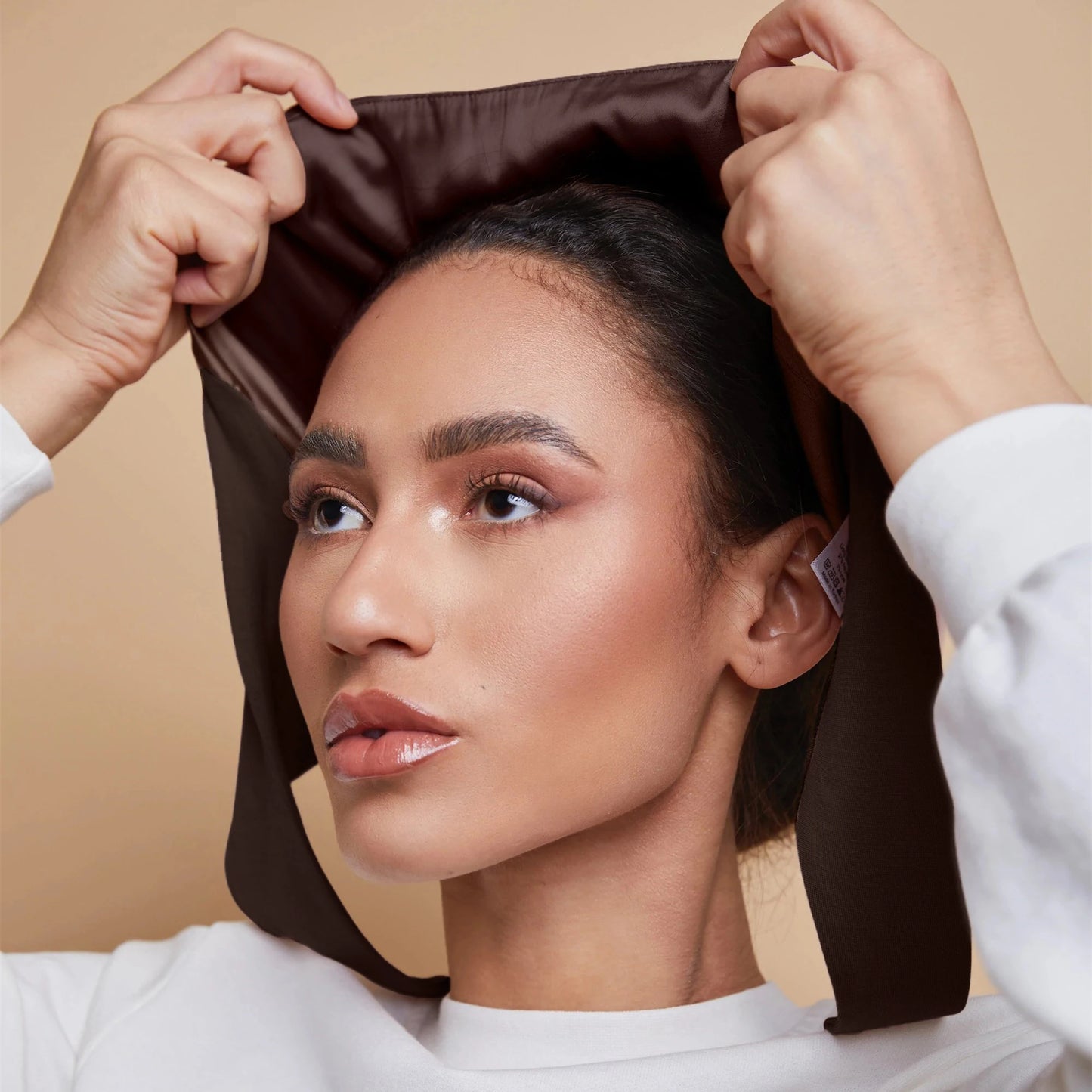 Order 2pcs get 1pc Adjustable Satin Muslim Under Scarf Satin Lined Modal Undercaps Protect Hair Double Layers Inner Hijab Cap