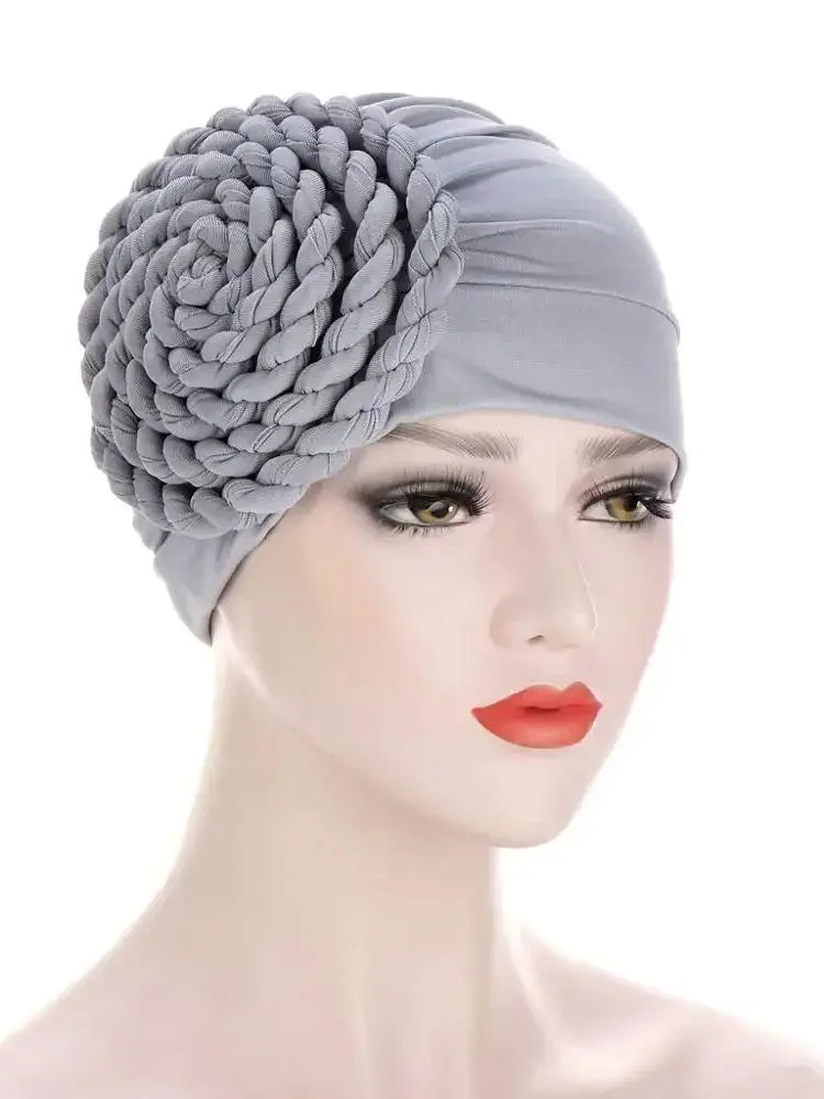 2020 Solid Color India Turban Bonnet Arab Wrap Head Scarf Ready To Wear Hijab Hat Muslim headdress Women Inner Hijab Caps