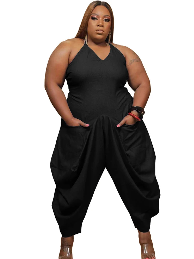 Ladies Jumpsuit Women Summer Halter Jumpsuit Streetwear Overalls One Piece Outfits Plus Size Jumpsuits Wholesale Dropshipping