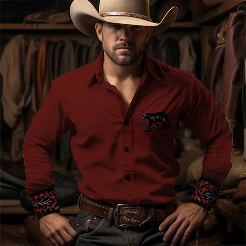 Hot Selling Versatile Basic Solid Color Long Sleeved Shirt With Small Icon Printed Single Breasted Lapel Long Sleeved Top MB12