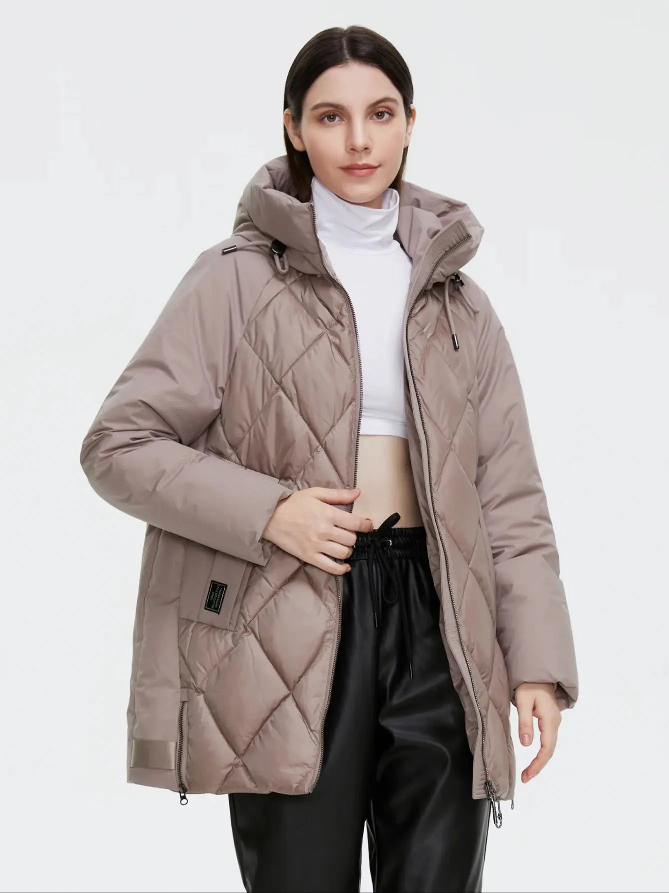 Cinemore  Jacket Women's Plus Size Collection Warm Jacket Mid-length Grace With Unusual Design Women Coats brand Parka 8198
