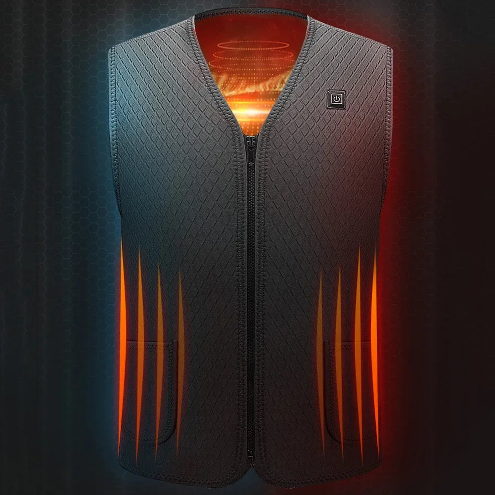 NEW Men Women Outdoor USB Infrared Heating Vest Jacket Winter Flexible Electric Thermal Clothing Waistcoat Fishing Hunting Vest