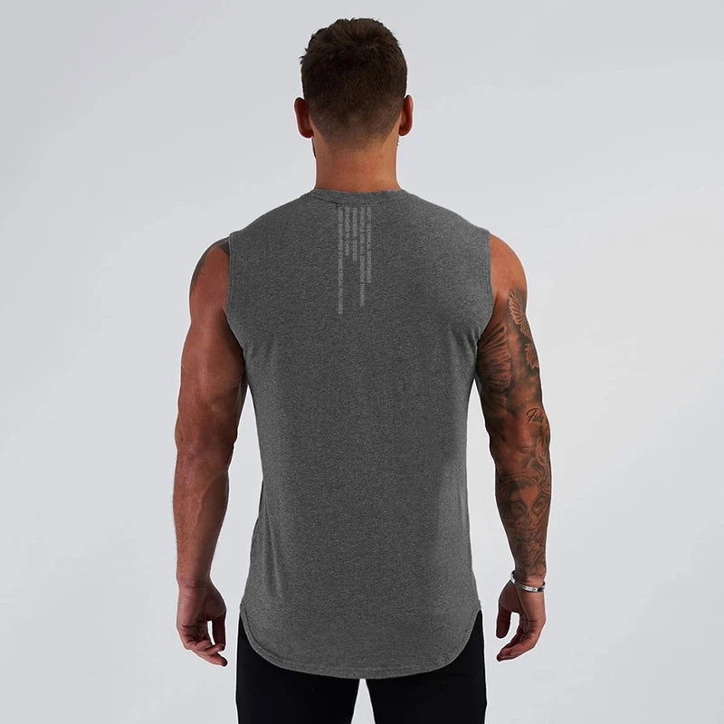 Brand Gym Clothing Muscle Man Cotton Tank Top Workout Sleeveless Compression Shirt Fitness Mens Sportswear Bodybuilding Vests