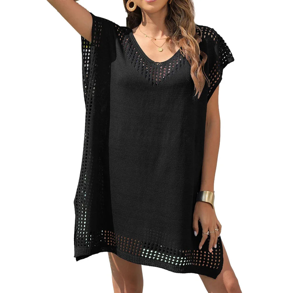 Women Summer Loose Bikini Cover Up Beach Dress Swimwear Swimsuit Beachwear Regular Summer Loose 82cm/32.3inch Beach Dress