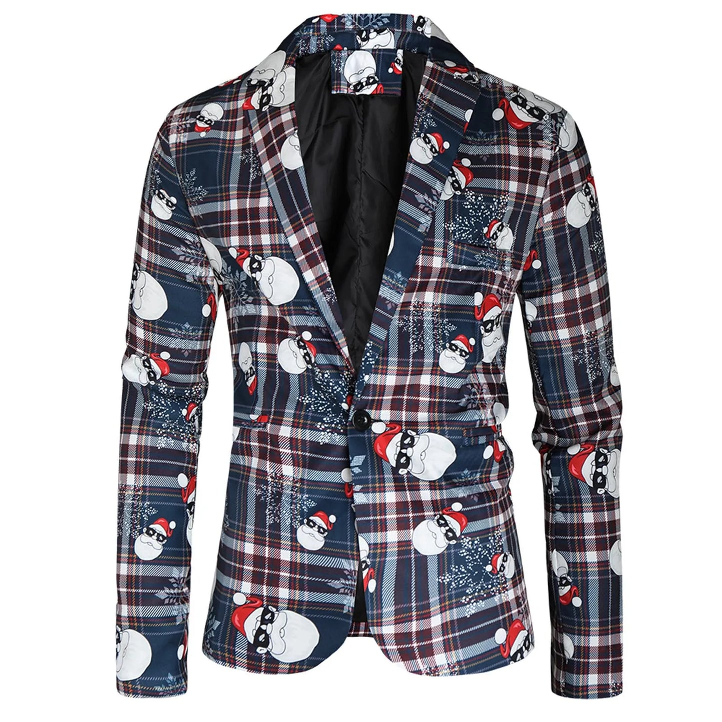 Men's Fashion Blazer 2024 New Trendy Hot Selling Party Coat Casual Slim Fit Buttons Suits Christmas Print Blazers Jacket For Men