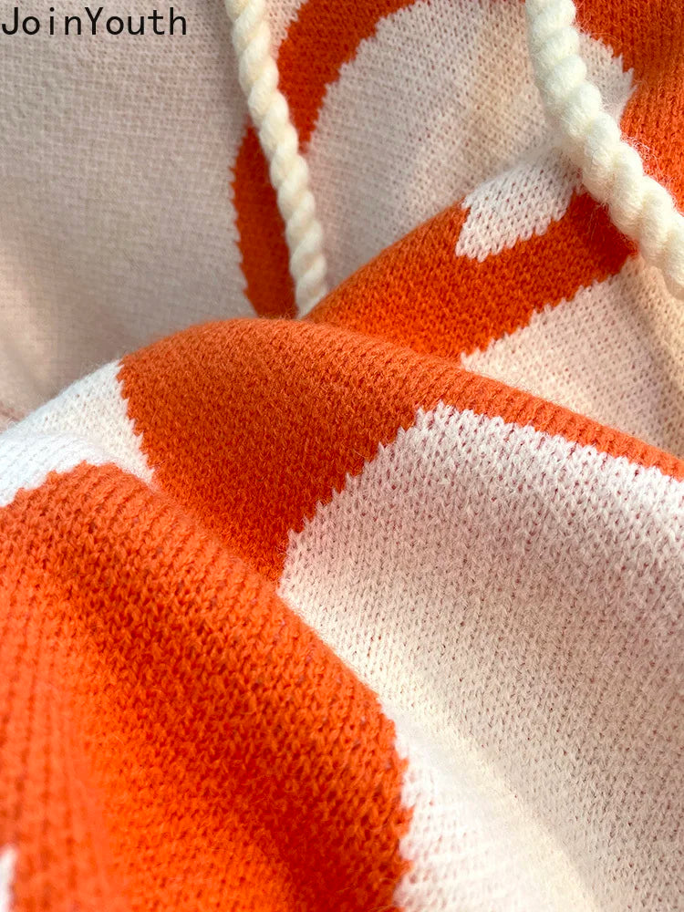 Knitted Hooded Sweater Women 2023 Ropa Mujer Sueter Mujer Fashion Korean Jumper Casual Pullovers Pull Femme Fall Winter Clothing