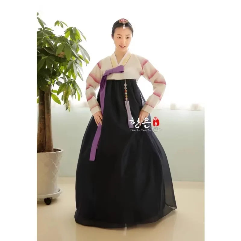 Korean Hanbok Korea Imported FabricMother Hanbok Korean Traditional Clothing Korean Fashion Stripe Clothing Femme