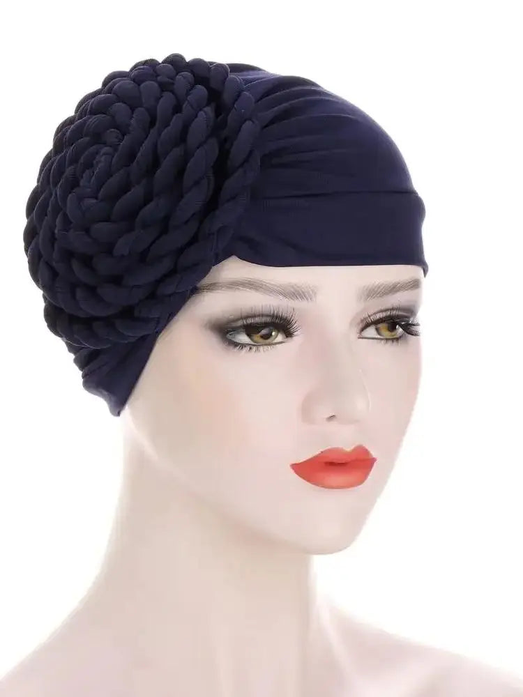 2020 Solid Color India Turban Bonnet Arab Wrap Head Scarf Ready To Wear Hijab Hat Muslim headdress Women Inner Hijab Caps