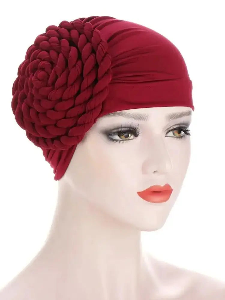 2020 Solid Color India Turban Bonnet Arab Wrap Head Scarf Ready To Wear Hijab Hat Muslim headdress Women Inner Hijab Caps
