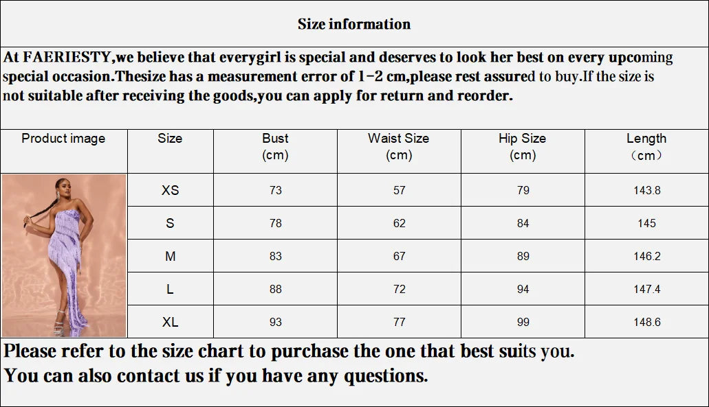 Chic Split Thigt Fringed Sequin Tube Dress