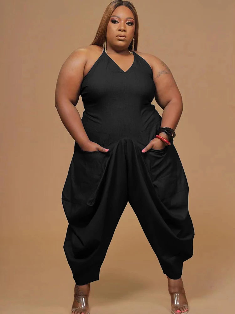 Ladies Jumpsuit Women Summer Halter Jumpsuit Streetwear Overalls One Piece Outfits Plus Size Jumpsuits Wholesale Dropshipping