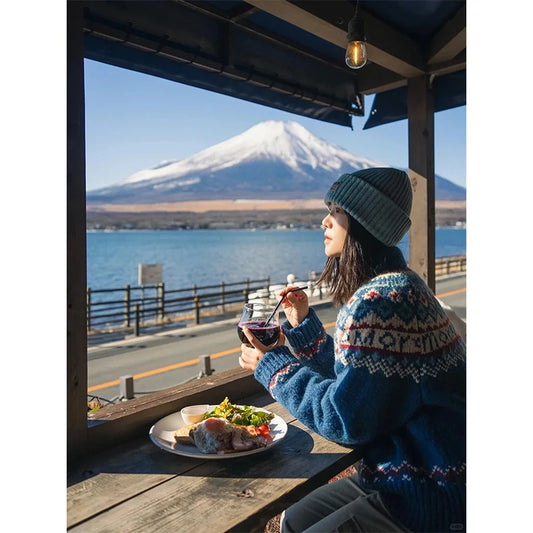 Vintage Print Knitted Cardigan Women Japanese Harajuku Sweater Outerwear Winter Aesthetic Long Sleeve Jumpers Korean Knitwear