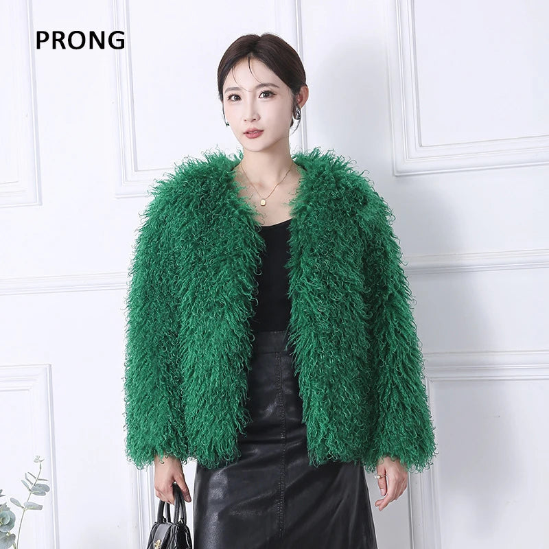 Faux Fur Coats Women Fashion 2024 Autumn Winter Thick Warm Long Sleeve Jackets With Pockets Casual Elegant Outerwear For Woman