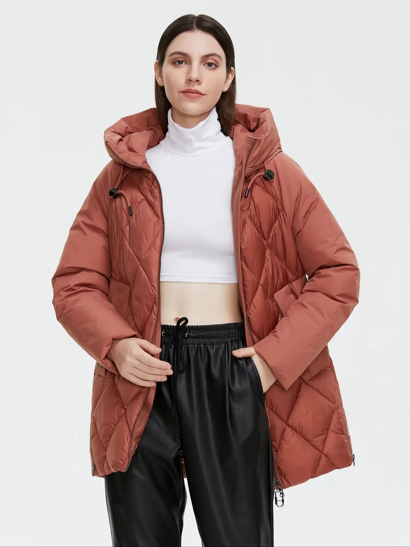 Cinemore  Jacket Women's Plus Size Collection Warm Jacket Mid-length Grace With Unusual Design Women Coats brand Parka 8198