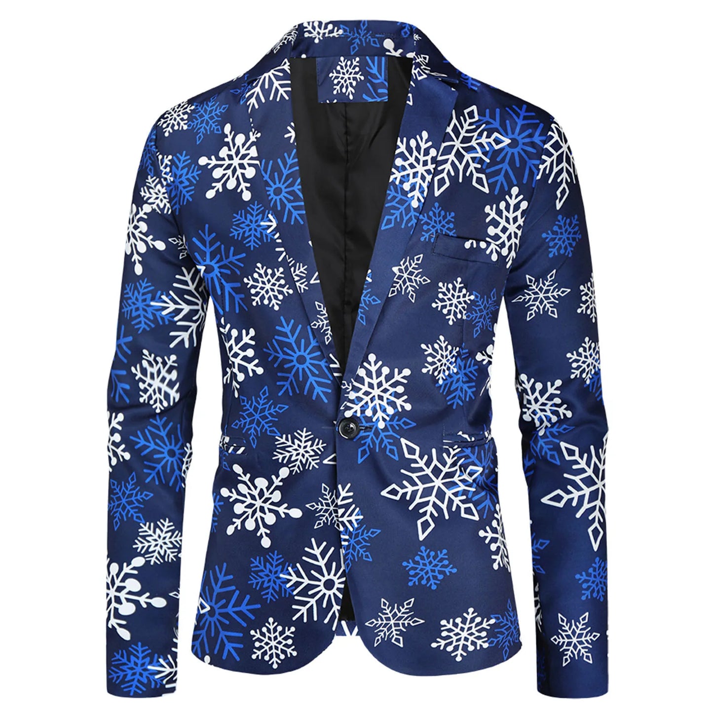 Men's Fashion Blazer 2024 New Trendy Hot Selling Party Coat Casual Slim Fit Buttons Suits Christmas Print Blazers Jacket For Men