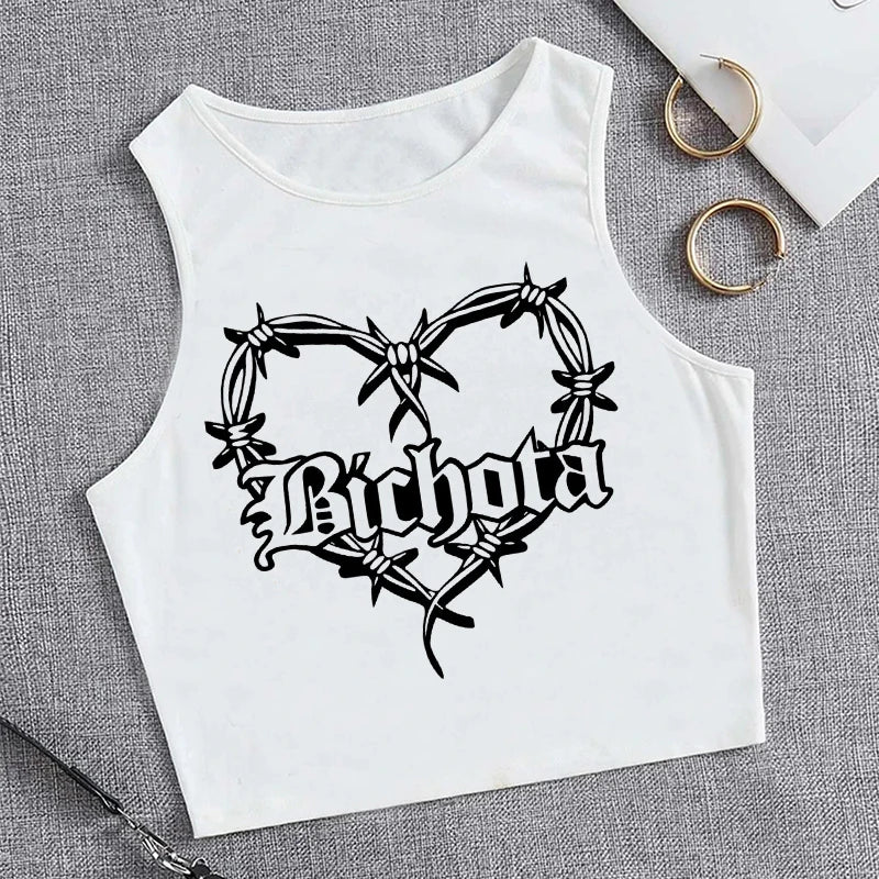 Hip Hop Tank Top Crop Top Manana Sera Bonito Bichota Karol G T Shirt Women Graphic T Shirts Trendy Clothing Grunge Tee Cropped
