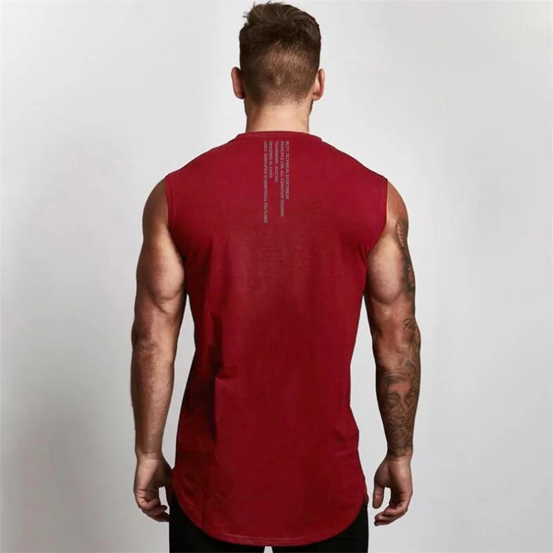 Brand Gym Clothing Muscle Man Cotton Tank Top Workout Sleeveless Compression Shirt Fitness Mens Sportswear Bodybuilding Vests