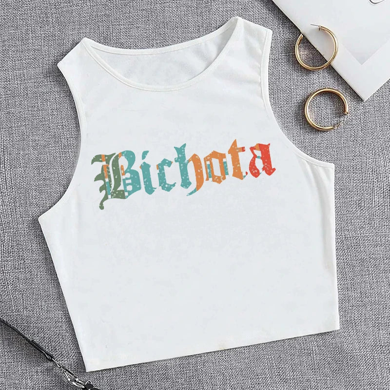 Hip Hop Tank Top Crop Top Manana Sera Bonito Bichota Karol G T Shirt Women Graphic T Shirts Trendy Clothing Grunge Tee Cropped