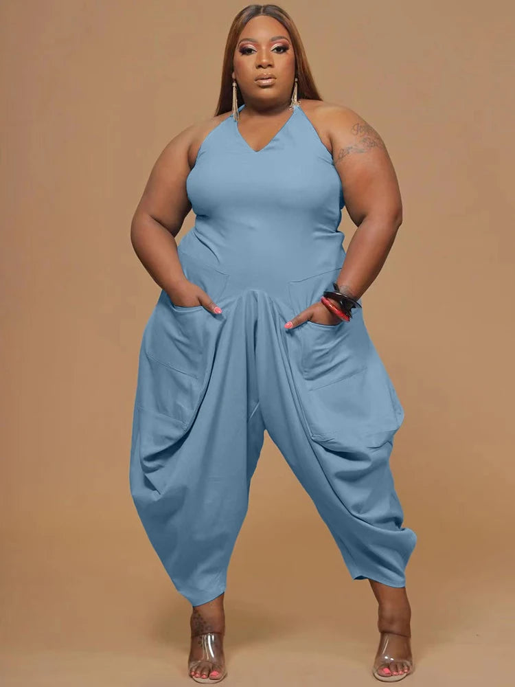 Ladies Jumpsuit Women Summer Halter Jumpsuit Streetwear Overalls One Piece Outfits Plus Size Jumpsuits Wholesale Dropshipping
